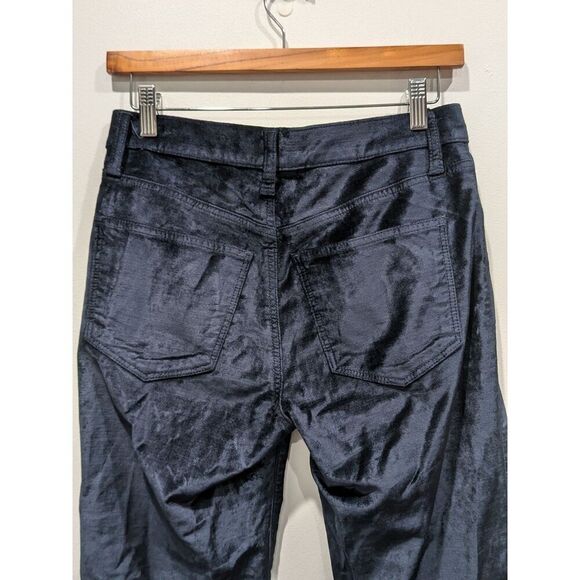 Lucky Brand Mid Rise Ava Crop Mini Boot American Navy Velvet Jeans Pants, 4 - Picture 12 of 15